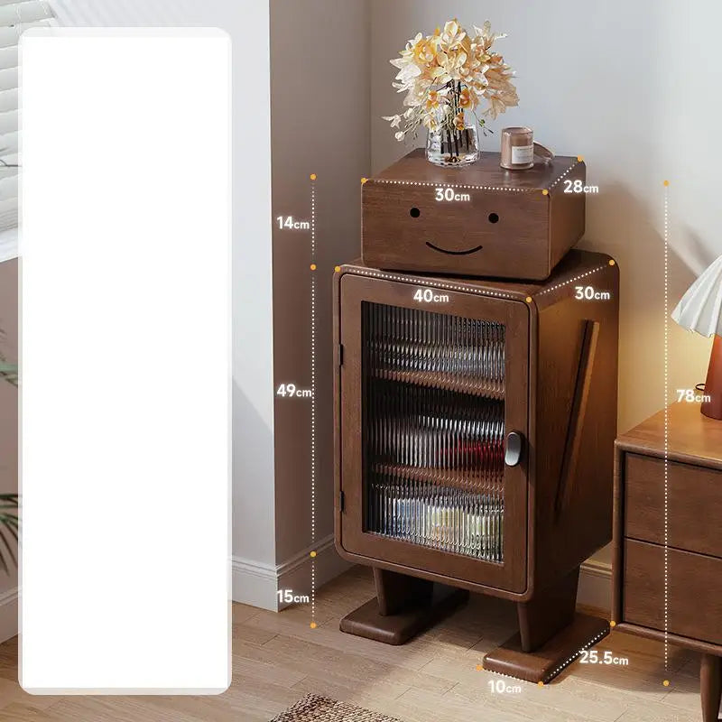 Solid wood chest of drawers, TV cabinet side cabinet, sofa side cabinet, bedroom storage cabinet, robot bedside cabinet