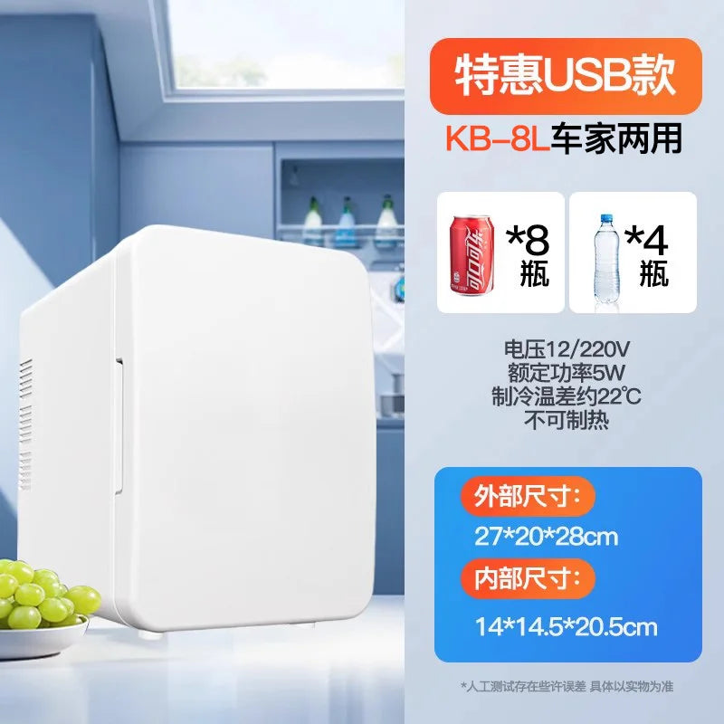 ‌Dual-Core Cooling Car Refrigerator Portable Fridge Home 35dB Low-Noise Breast Milk Chiller Office Solution w/Layered Storage
