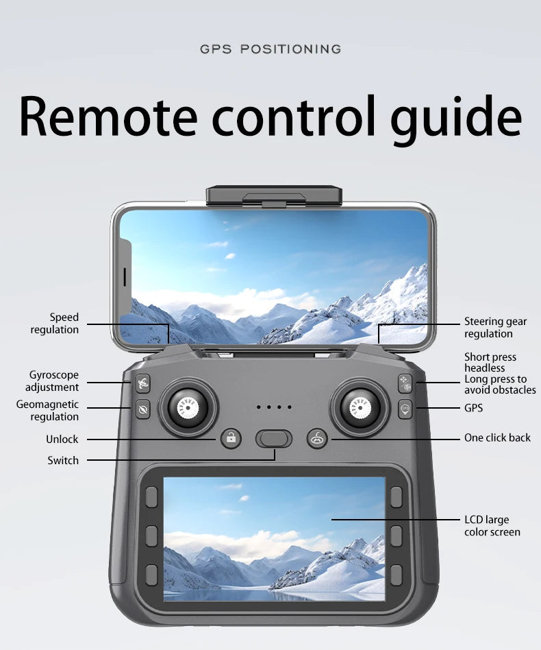 L600-1 Pro GPS Drone 4K Professional HD Dual Camera With Screen 5G WIFI 360°Obstacle Avoidance Brushless Rc Quadcopter Drone