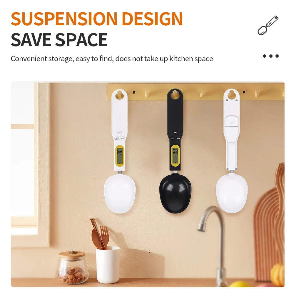 500g/0.1g Spoon Scale LCD Digital Kitchen Measuring Spoon Electronic Food Weight Scale Milk Coffee Cake Baking Accessories