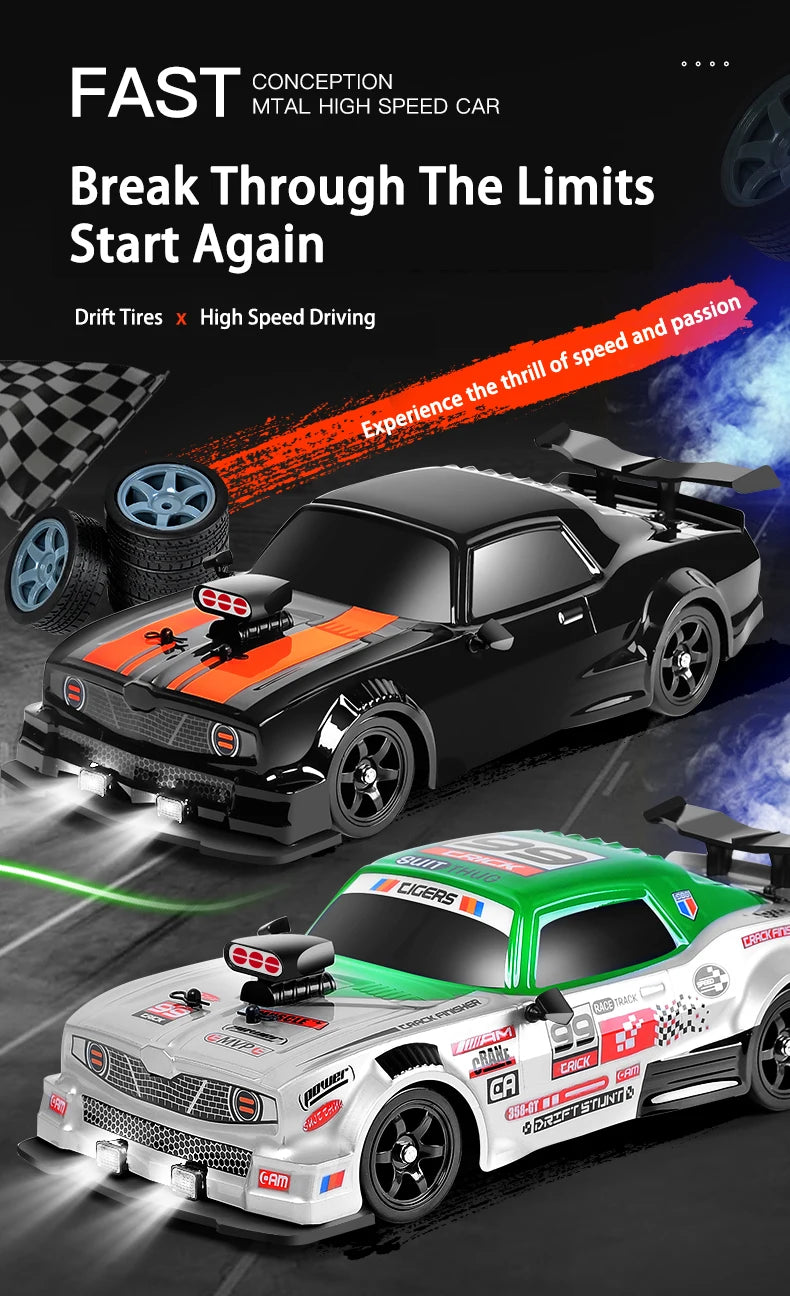 1/16 RC Car AE86 4x4 High-Speed RC Drift Cars 2.4G Remote Control Racing Vehicle 18km/h Waiting For Light Spray Toys for Boys