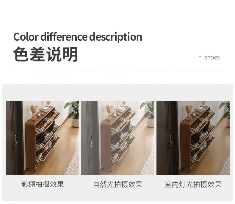 Designs Large Shoe Cabinet Closed Luxury Door Space Saving Shoe Cabinet Multi Layer Display Schonen Kast Entrance Hall Furniture