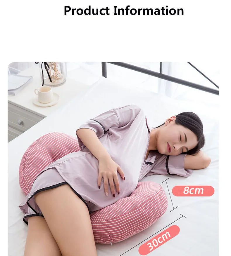 Multi-function U Shape Pregnant Women Sleeping Support Pillow Bamboo Fiber Cotton Side Sleepers Pregnancy Body Pillows For Mater
