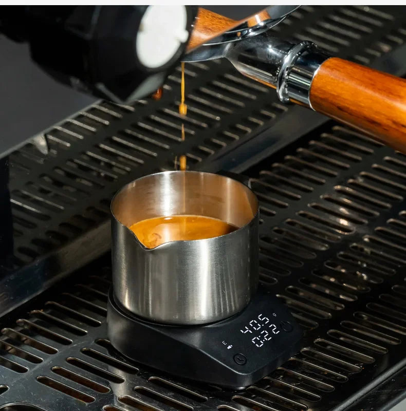 Mini Coffee Scale Electronic Italian Coffee Bean Scale Palm Size Timing Weighing Scale Home Kitchen Tool Coffee Bar Accessories