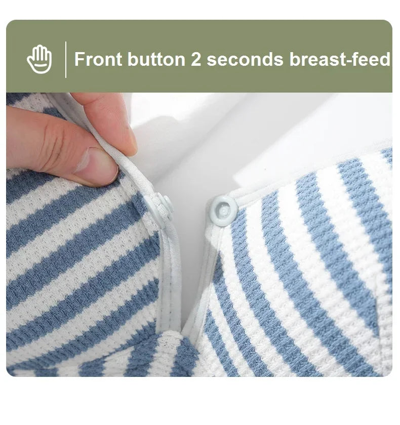 Women Mommy Nursing Underwear Women Mom Cotton Maternity Pregnant Brassiere Female Ladies Mommy Non-steel Ring Breastfeeding Bra