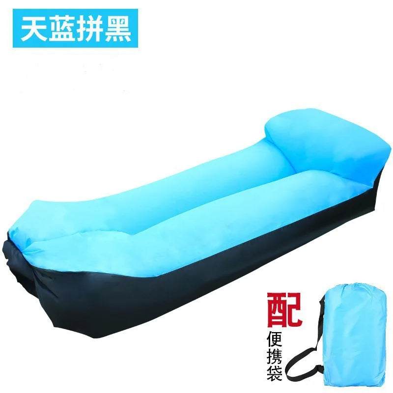 Lazy Inflatable Sofa Outdoor Chair Portable Inflatable Couch Folding Camping Sofa Outdoor Furniture Beach Inflatable Lounger