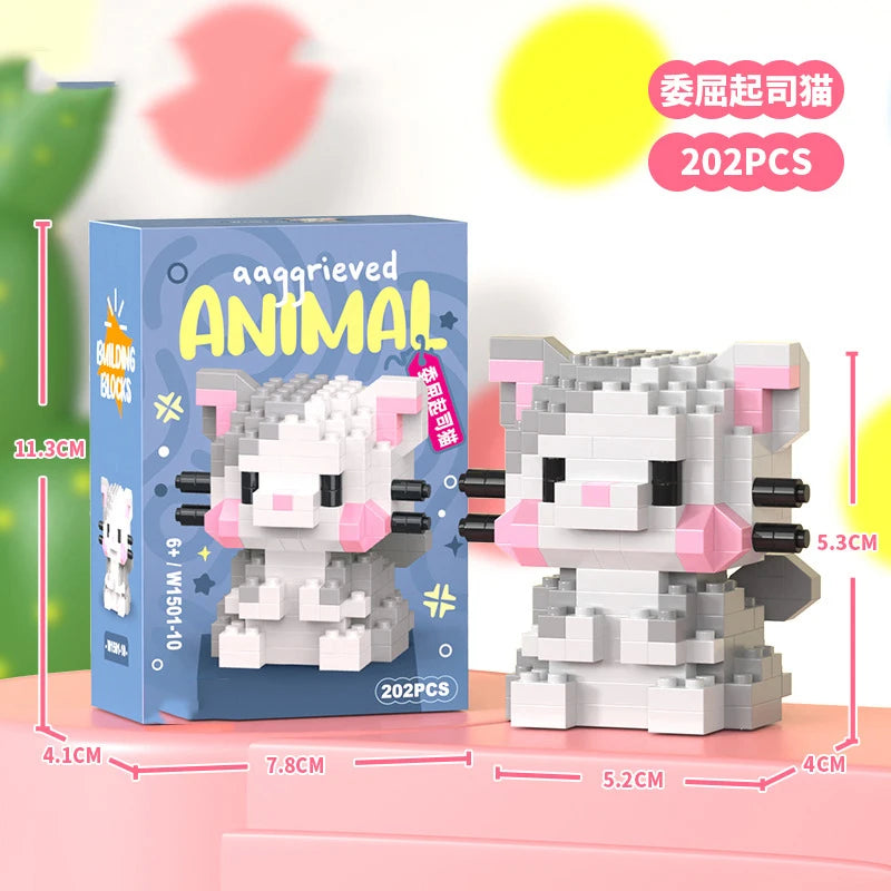 Animals Bricks Construction Set Micro Building Blocks Children Toy Adult Particle Building Block Mini Toys Decoration Home Gifts