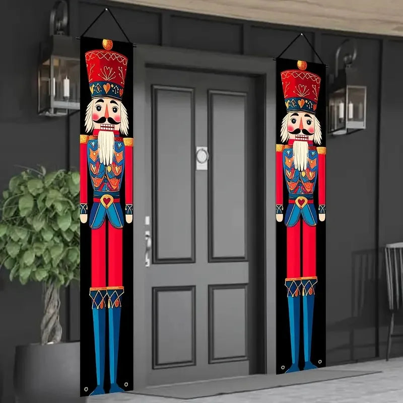 Christmas Nutcracker Banners Christmas Party Decor 2025 Xmas decor Holiday Nutcracker couplet Navidad Natal New Year Gift 2026