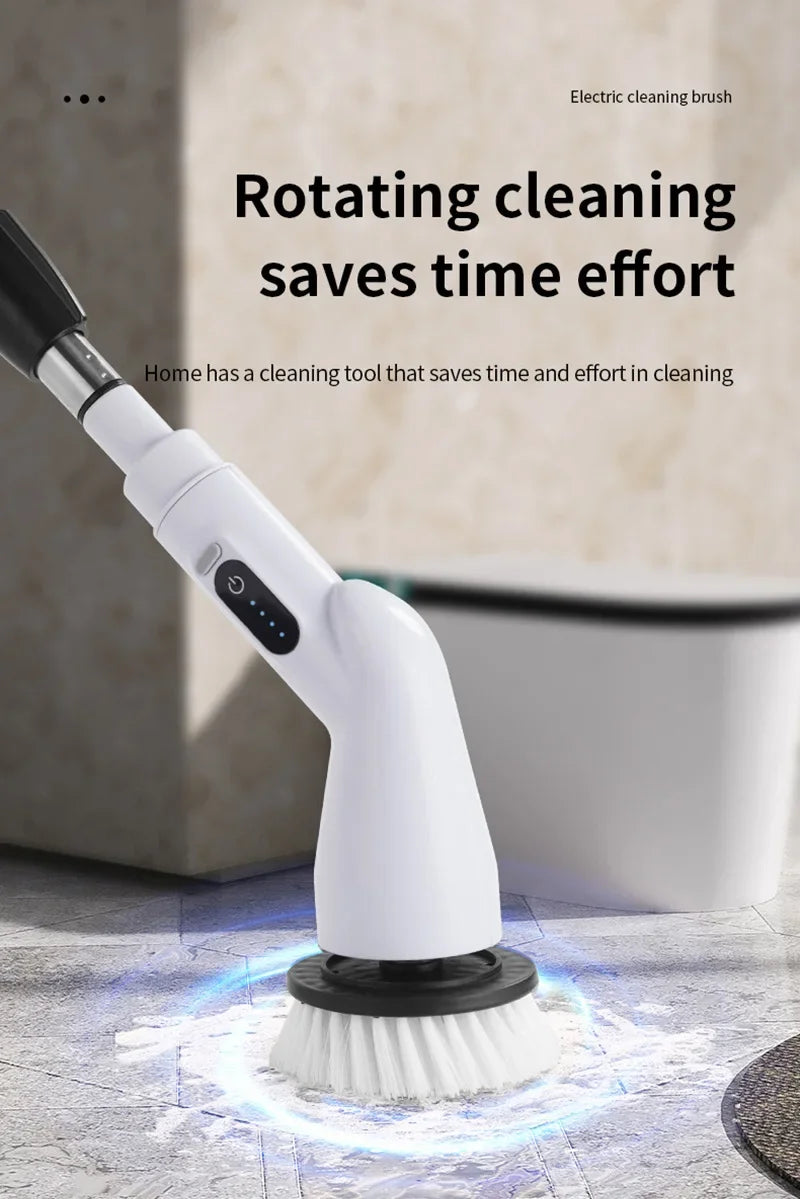 Xiaomi 2000mAh 6-in-1 Electric Cleaning Brush Wireless Electric Rotary Clean Brush Shower Clean 8 Head For Bathroom Kitchen Home