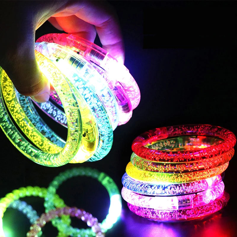 12/15/30/60Pcs LED Glow Sticks Bulk Colorful RGB Glow Foam Stick Cheer Tube Dark Light for Xmas Birthday Wedding Party Supplies