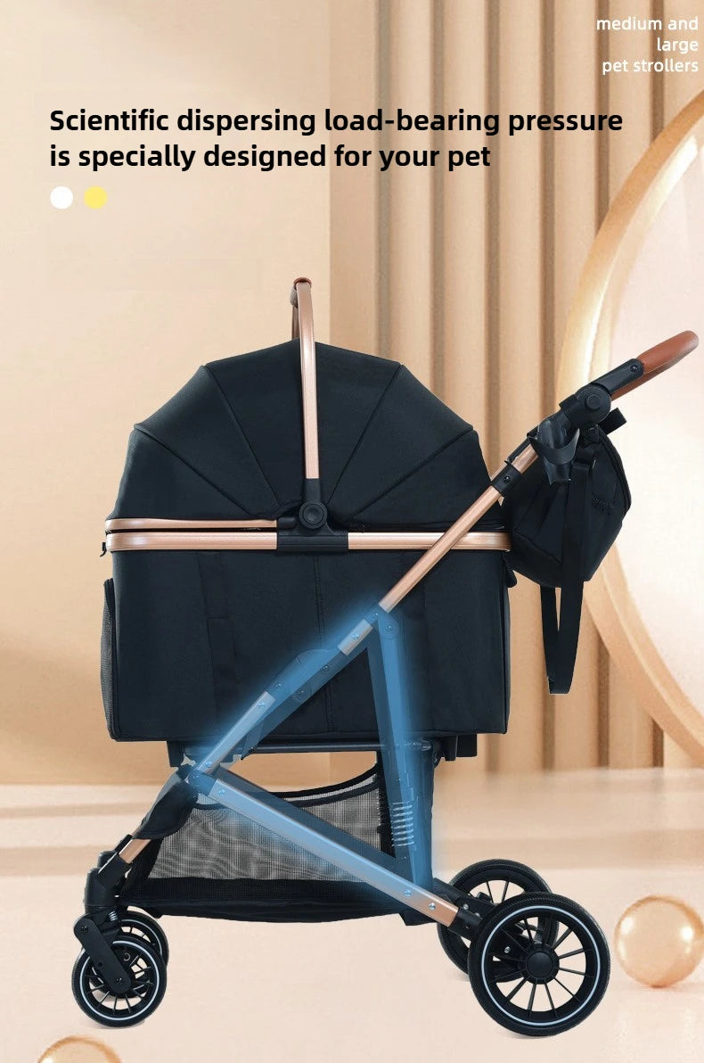 2025 New Pet Stroller Portable Pet Carrier Lightweight Foldable Dog and Cat Stroller Outdoor Travel Pet Stroller