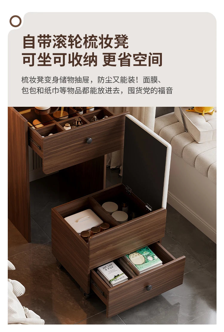 Multifunctional Narrow Nightstands With Drawers Storage Vintage Mid Century Nightstands Classic Elegant Criado Mudo Furniture