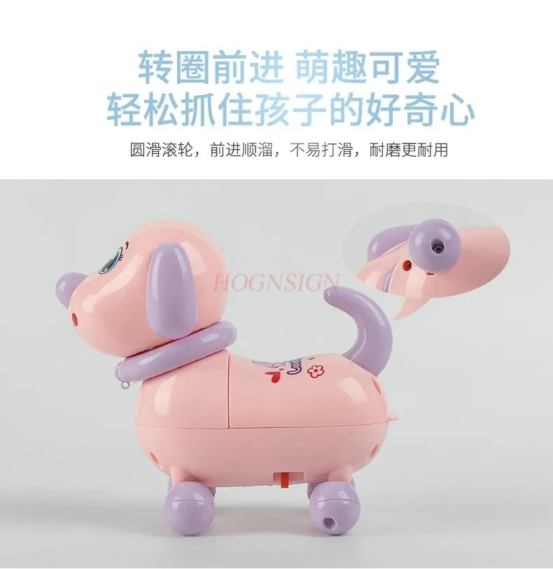 Electric leash machine, puppy toy, cartoon animal that can walk, light, music, pet dog