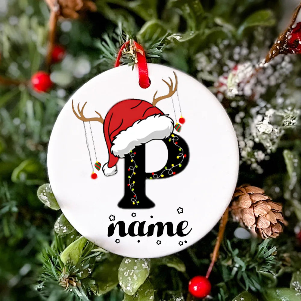 Personalized Christmas Ornament Custom Name Xmas Ornaments Baby Gift Photo Ornament Photography Accessories Holiday Decoration