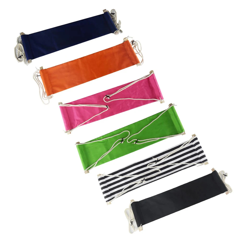 Portable Foot Hammock Polyester Desk Rest Foot Put Adjustable Rest Tables Foot Put Feet Swing Footrest for Office Home Camping