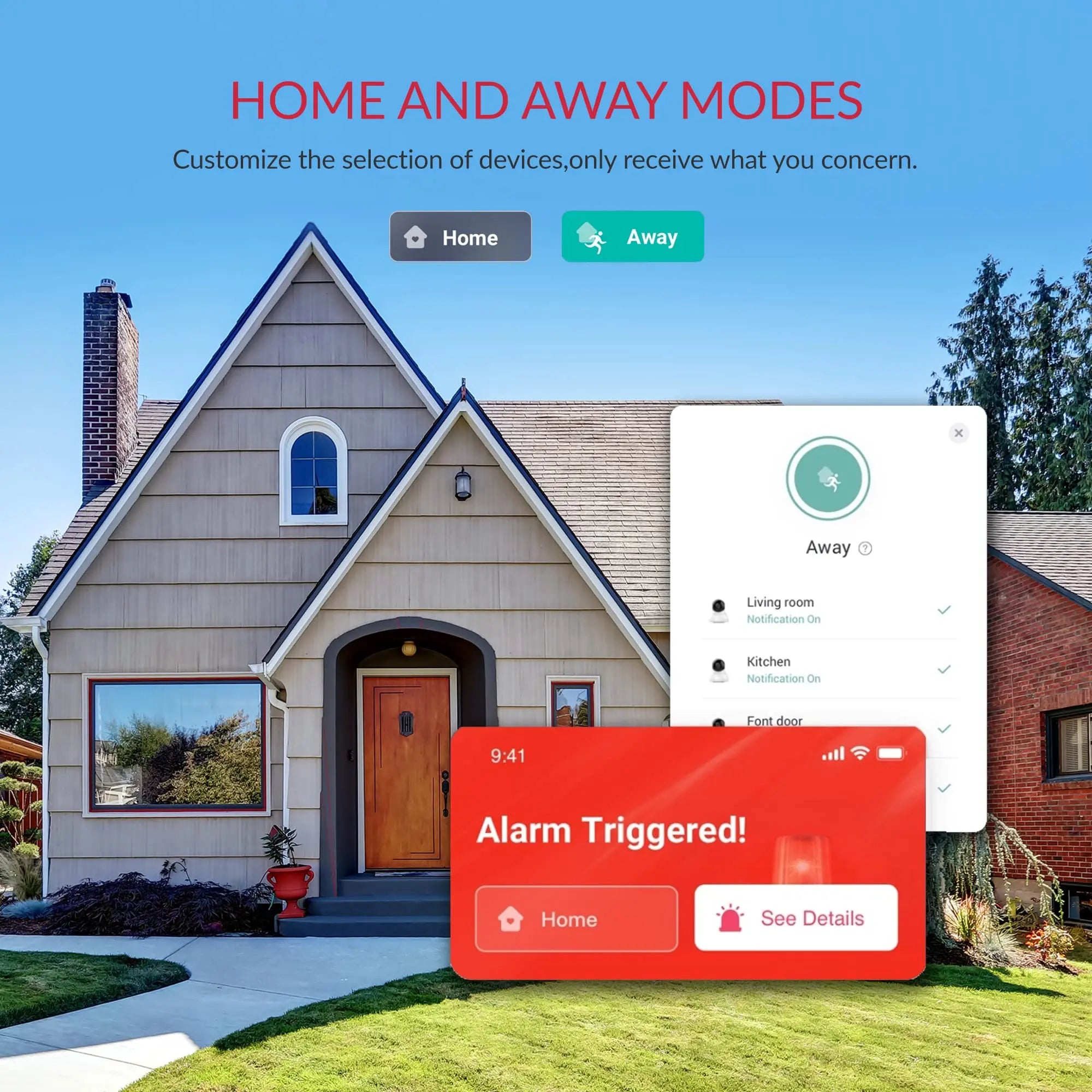 YI 2pcs Pro Camera Kit 2K 3MP, AI-Based Smart Home 2.4G Baby Cam Pet Video Record Surveillance Enhanced Night Vision