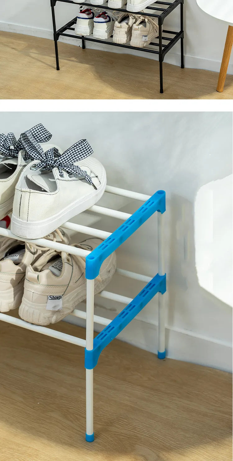 2 Layers Household Dustproof Shoe Cabinet Thickened Durable Living Room Slippers Boots Shoes Storage Rack Simple Assembly
