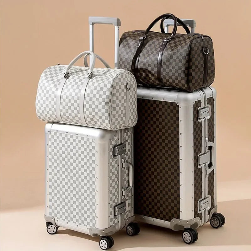 20"24"26 inch Travel Suitcase Trolley Case with wheels All Aluminum Magnesium Alloy Boarding Box Carry on Luggage Boarding Box