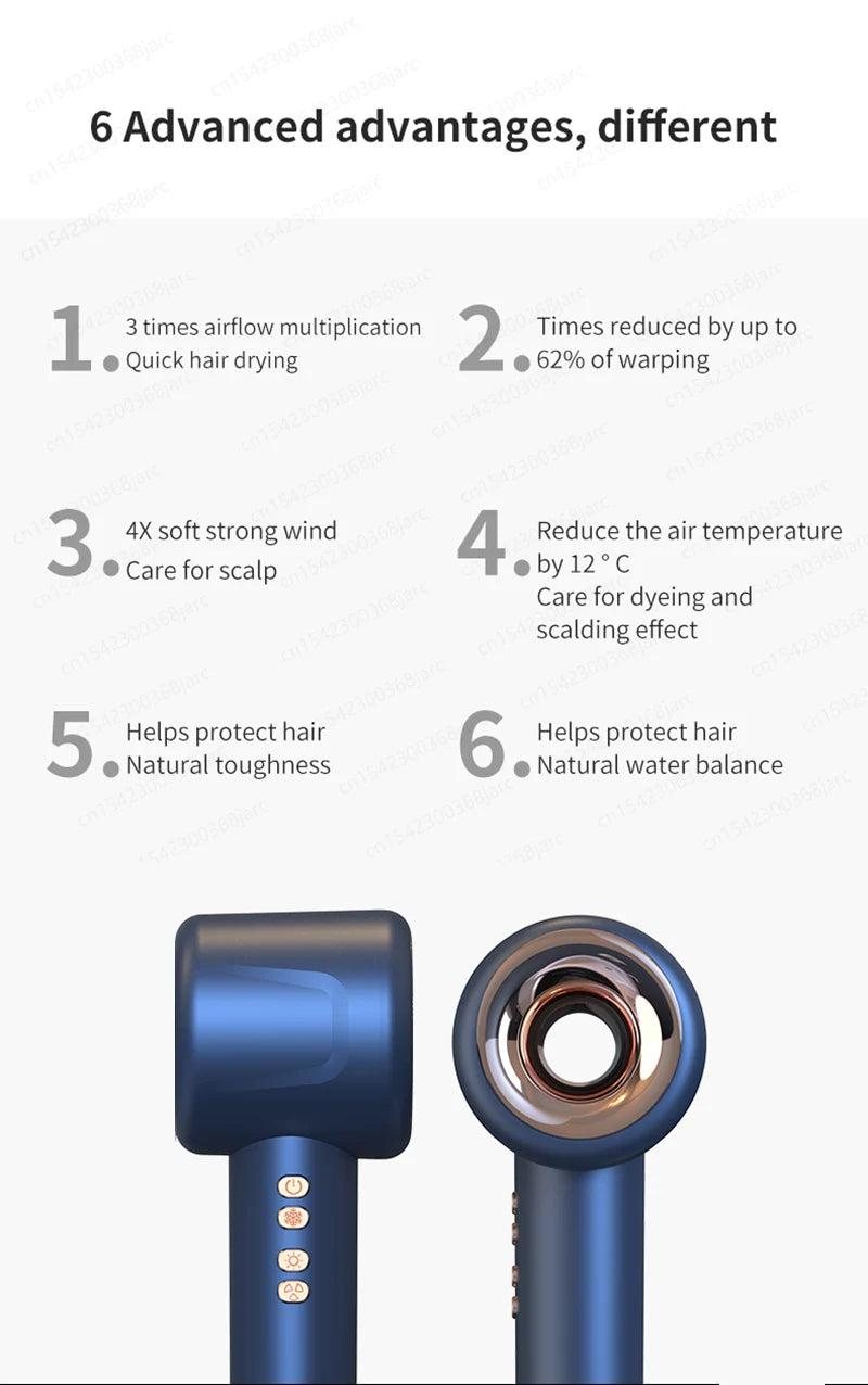 Professional Super Hair Dryer Personal Hair Care Styling Negative ion Salon Tool Constant Anion Electric Leafless Hair Dryers