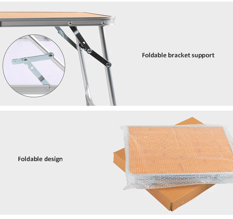 Mini Folding Table Outdoor Aluminum Table Camping Density Board Table Portable Picnic BBQ Small Table Computer Table