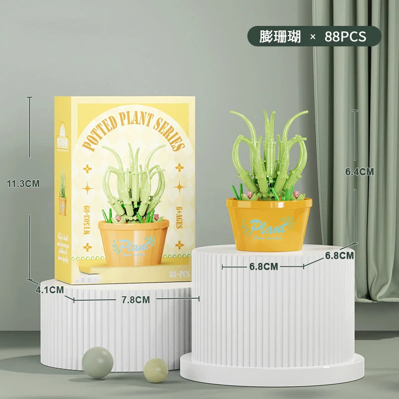 Bouquet Flower Mini Diy Building Block Toys for Children Bricks Blocks for Adults Constructor Micro Bricks Construction Set Gift