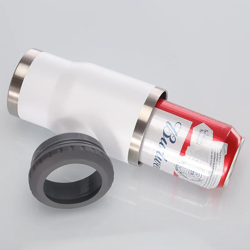 4 in 1 Can Cooler Tumbler for 12 Oz Cans, Slim Cans,and Bottles with Built-in Bottle Opener,Insulated Cool Summer Ice Bottle Cup