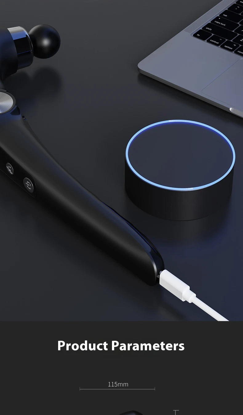 Fascia Gun Massage with Hot and Cold Heads Adjustable Angles Portable Percussion Back Massager for Muscle Neck Body Fitness