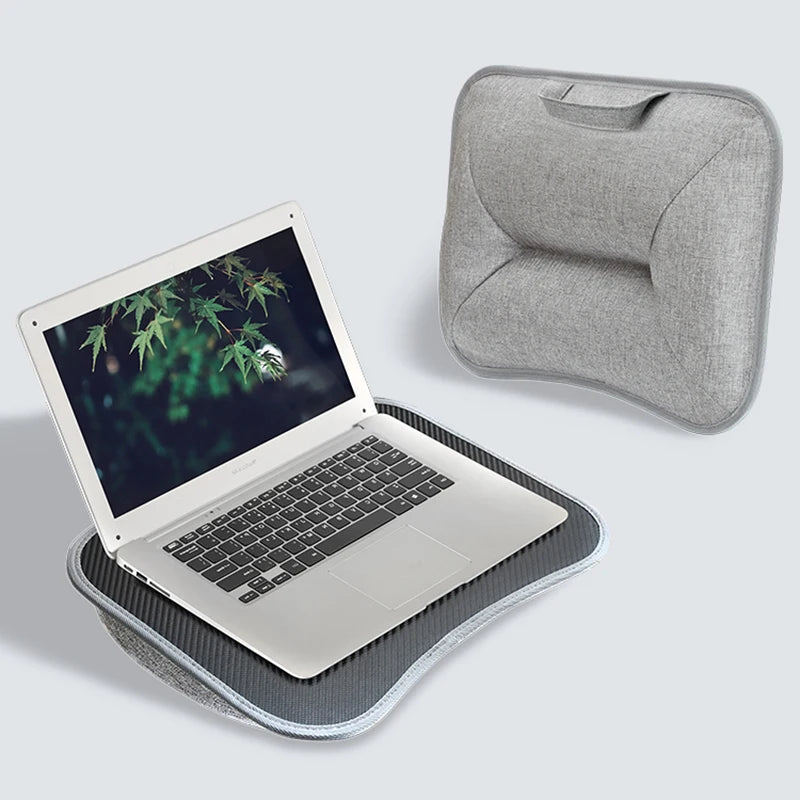 MUMUCC Multifunctional Laptop Desk With Cushion and Filled with Foam Particles, Small Pillow Table, Hard Mouse Pad Large