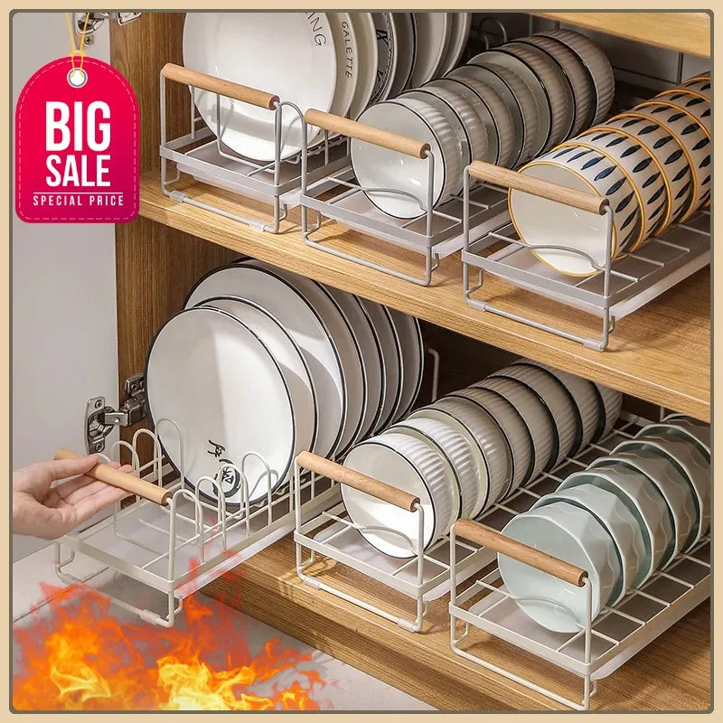 Home Kitchen Utensil Storage Kitchen Storage Rack Drainage-Free Dish Drying Rack Countertop Bowl & Utensil Storage Cabinet Rack
