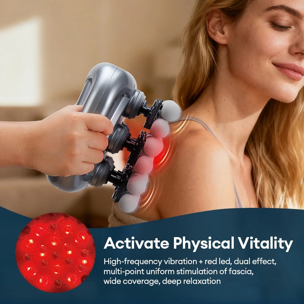 48-Heads Body Massage Gun High-Frequency Vibration Fascia Gun Back Waist Thigh Massager Neck Shoulder Massager Muscle masajeador