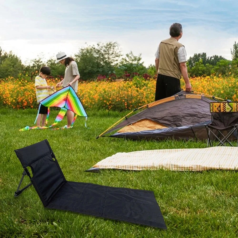 Portable Folding Seat Without Legs Beach Recliner With Backrest For Park Lawn Picnic Single Lazy Chair Lightweight Camping Chair