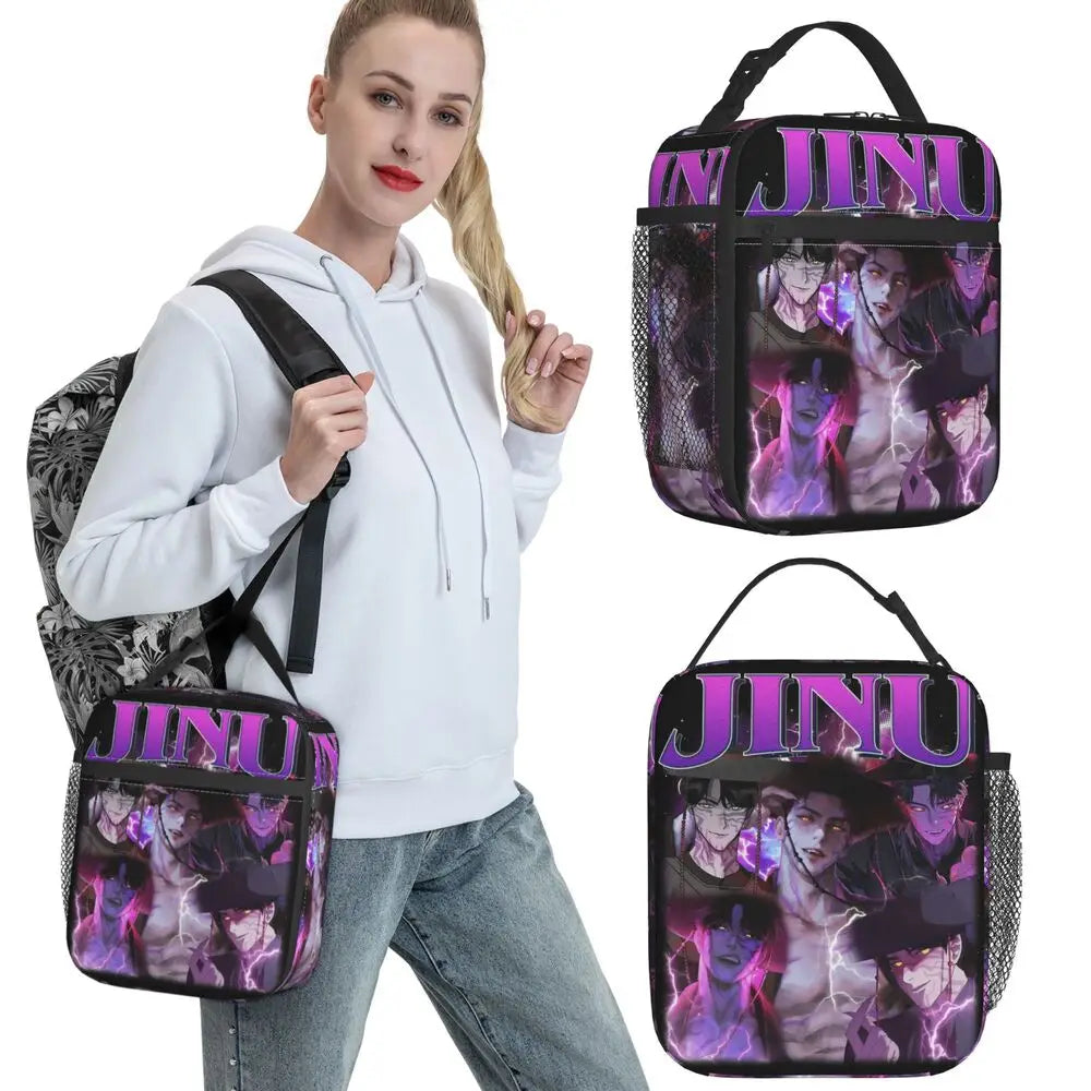 Huntrix Girlgroup K-Pop Group Demon Hunters Lunch Bag Cute Lunch Box For Child Office Portable Cooler Bag Oxford Tote Food Bags