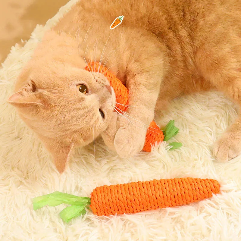 New Cat toys make sounds, carrots, cat sticks, self-sex, kitten teething sticks, resistant to bites, cats, toys, pet supplies