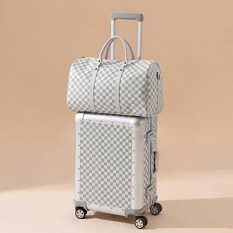 20"24"26 inch Travel Suitcase Trolley Case with wheels All Aluminum Magnesium Alloy Boarding Box Carry on Luggage Boarding Box