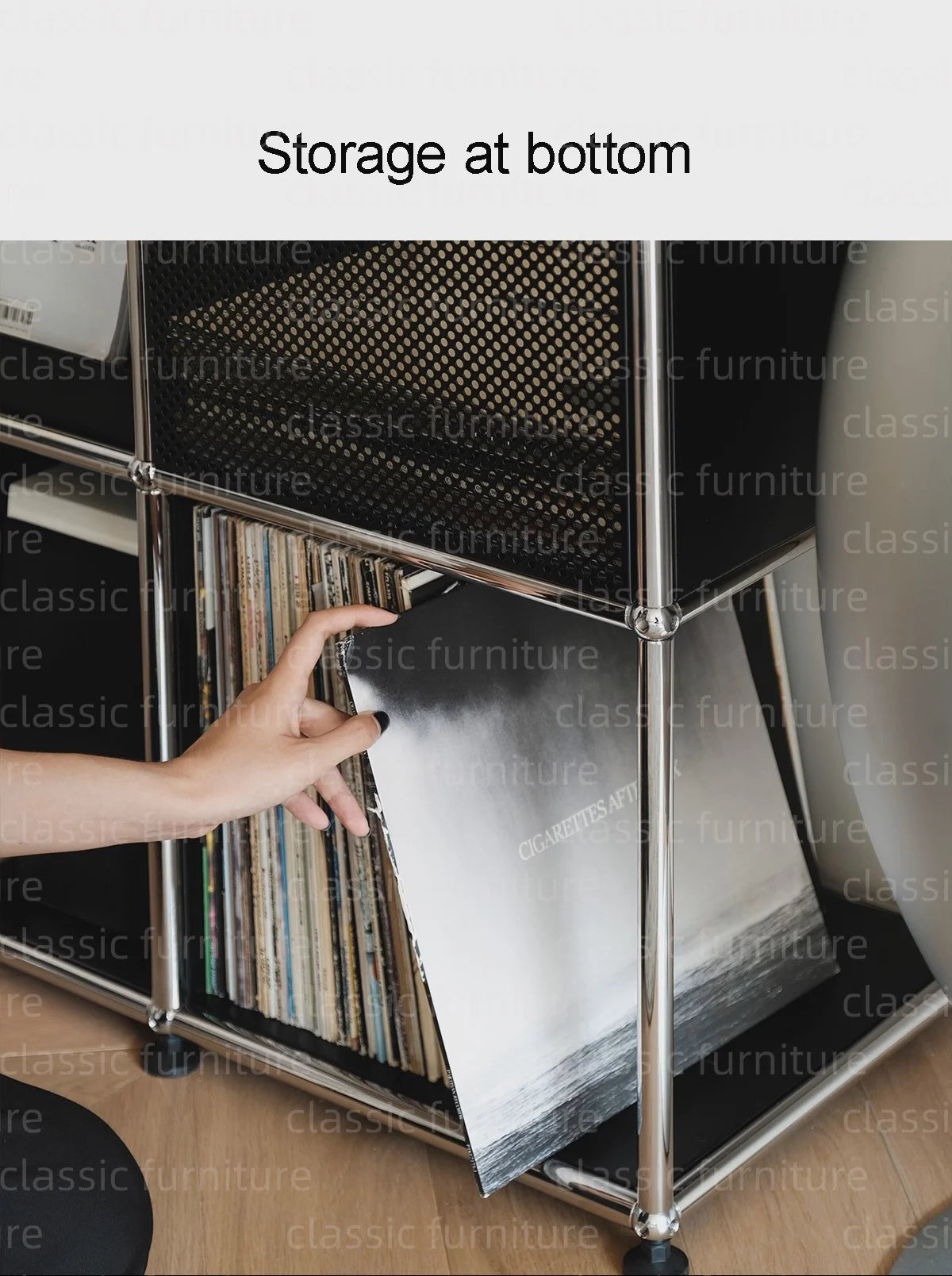 Modular Module Furniture Magazine CD Display Customized Metal Stainless Steel Cabinet  Storage  Sideboard Shelf DIY Living Room