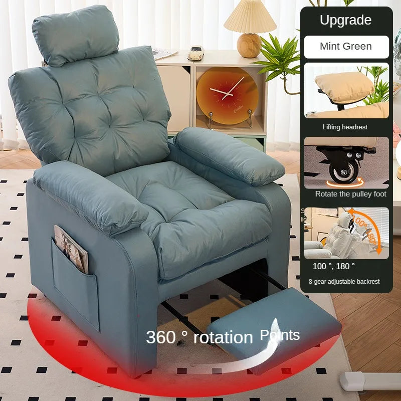 New Computer Chair Household Office Bedroom Sedentary Recliner Chair Single Sofa Ergonomics Comfortable lounge Chair Lazy Sofa