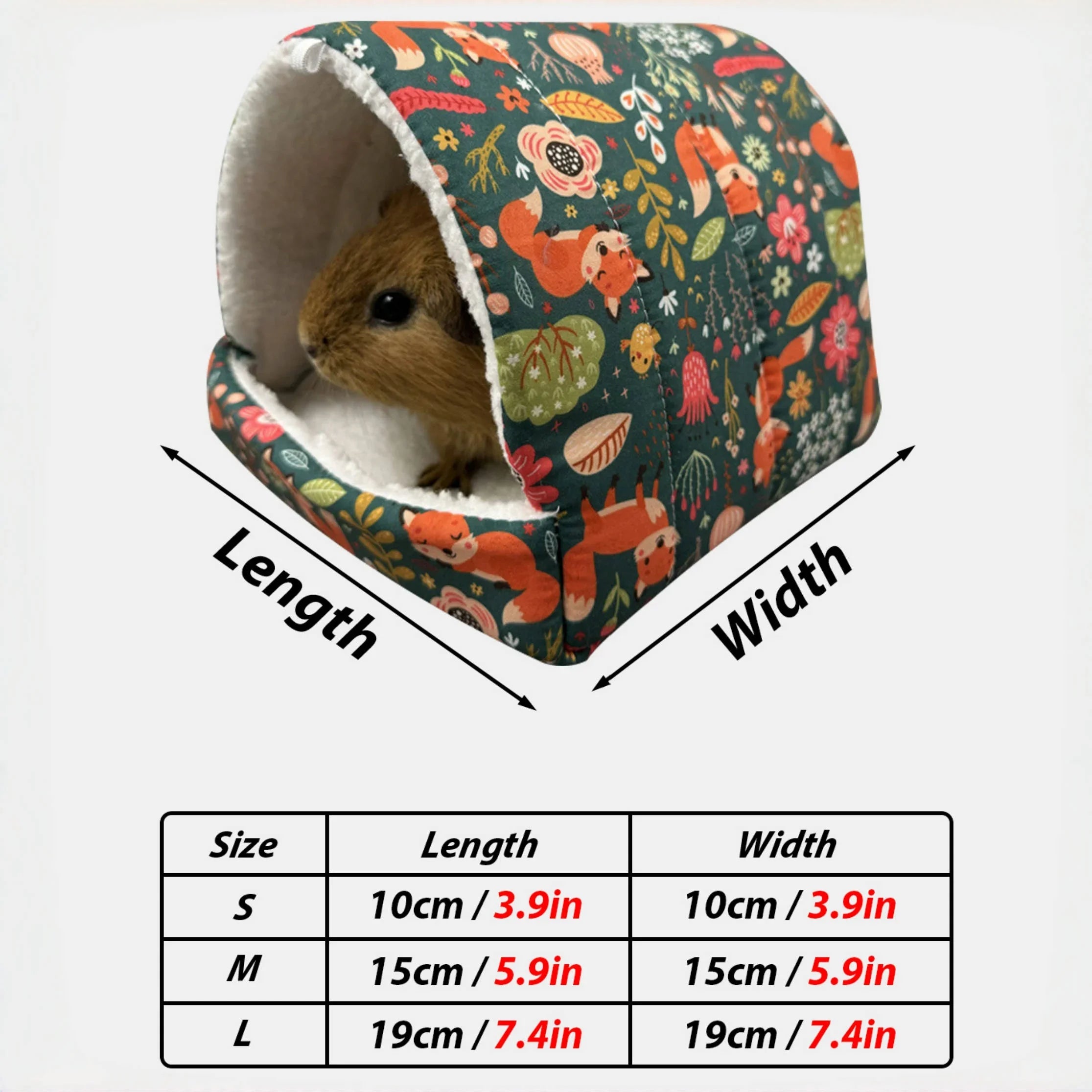 Autumn Winter Warm Print Sleeping Bed House Triangular Nest for Pet Bird Parrot Rabbit Squirrel Guinea Pig Hamster Hanging Cage