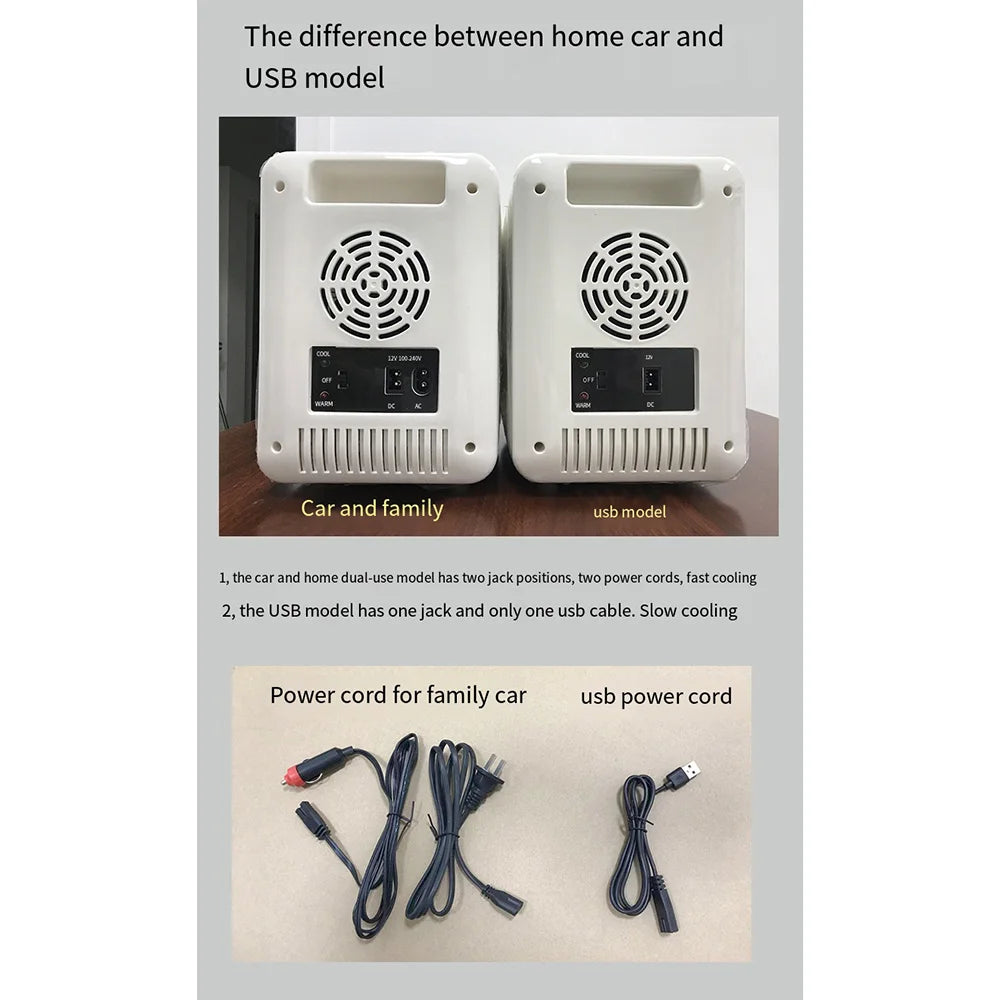 4L Mini Usb Refrigerator Portable Cooler Compact Refrigerator Single Door Small Fridge Skin Cosmetic Fridge For Car Home EU US