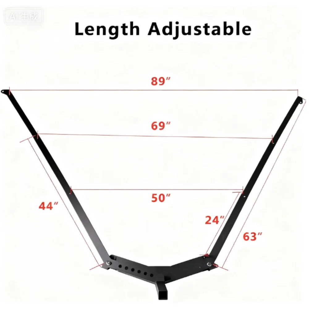 Universal Car Hammock Stand - Adjustable & Foldable Vehicle Mount Kit W/ Parachute Bed, Fits All Cars & SUVs