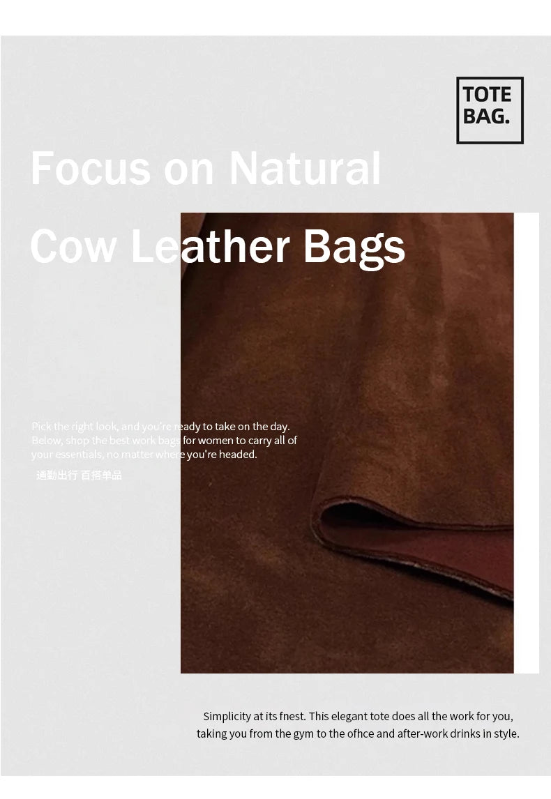 Women's Suede Cow Genuine Leather Shoulder Bags Ladies Soft Cowhide Crossbody Bag Female Design Luxury Lazy Commuting Handbag