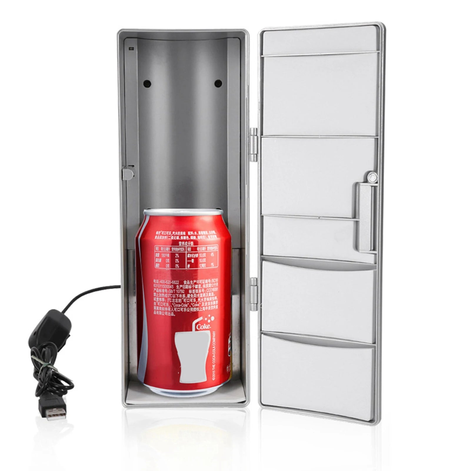 Compact Mini USB Fridge Freezer Cans Drink Beer Cooler Warmer Travel Car Office Use