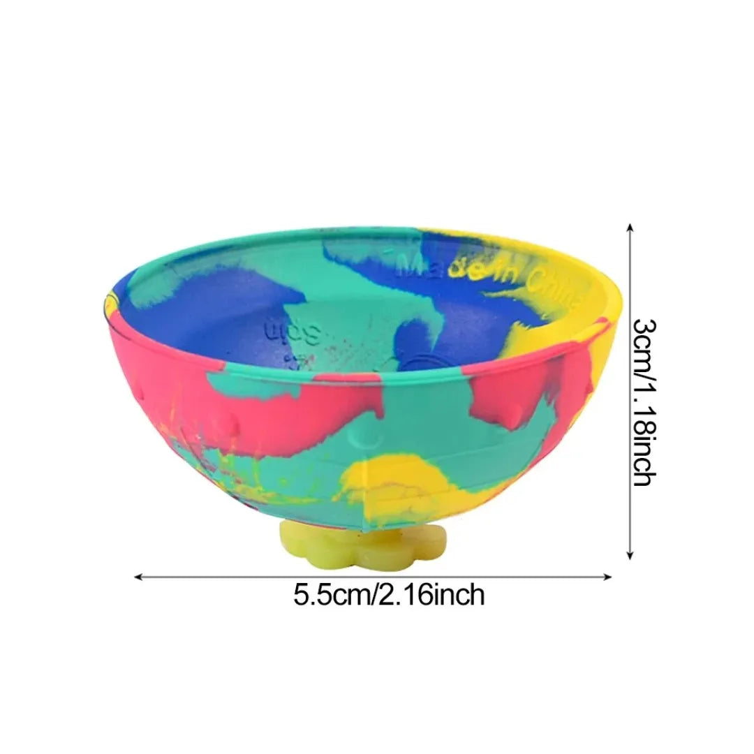 Half Side Bouncing Ball Cloud Buckle With Light Camo Bouncing Bowl Creative Children's Relief Toy