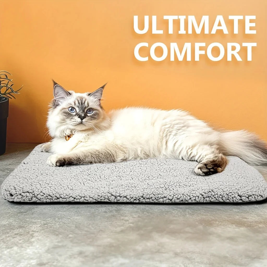 Self-Warming Pet Pad Blanket, Electric-Free Thermal Bed Mat, Anti-Slip for Cats Dogs Winter Warmth Mat Heat Reflecting Core Pad