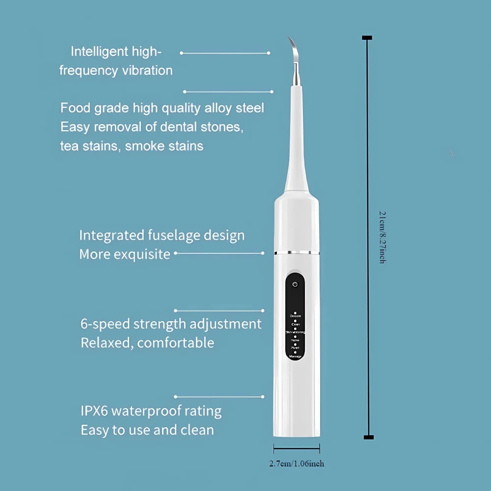 Sonic Electric Toothbrush - Dual purpose dental cleaner, home portable calculus removal care and toothbrush tool