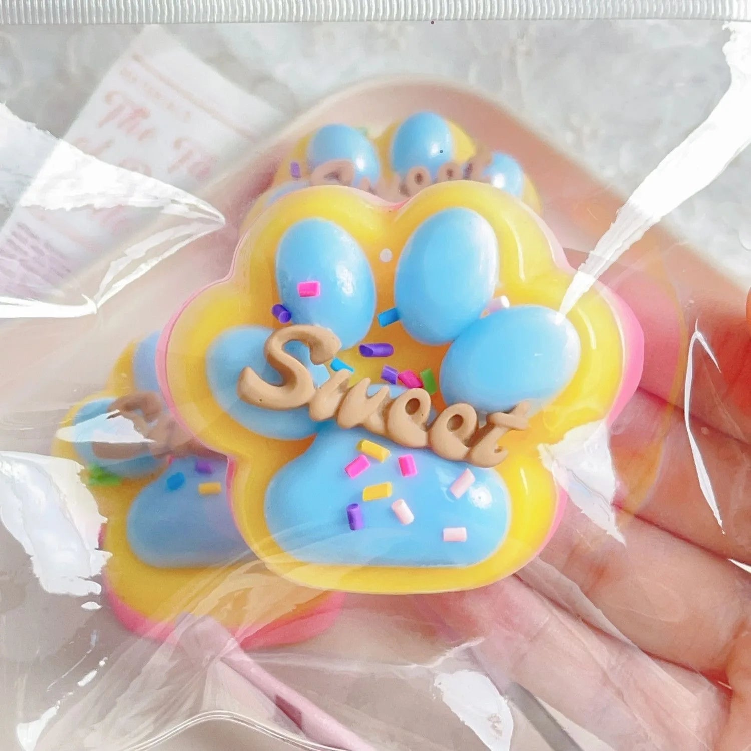 Squishy Cat Paw Soft Jelly Feel Squeeze Toy Anti-Stress Fidget Toys for Kids Adults Anxiety Relief Soft Taba Squishy Toys