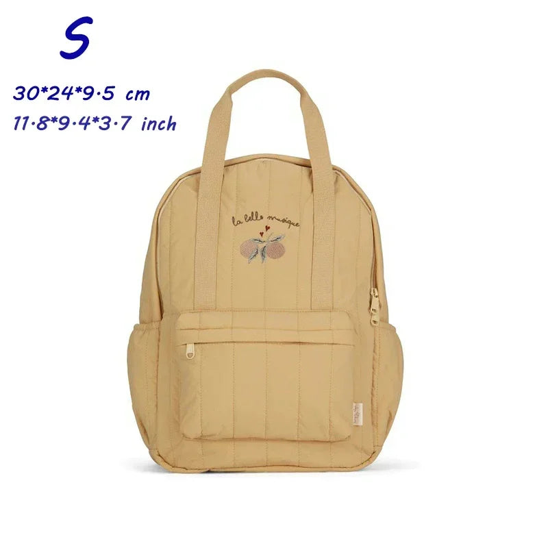 KS Brand Mommy Bag Travel Children Kid Cherry Backpack Primary Schoolbag Baby Waterproof Print Kindergarten Bags Boys Girls Gift