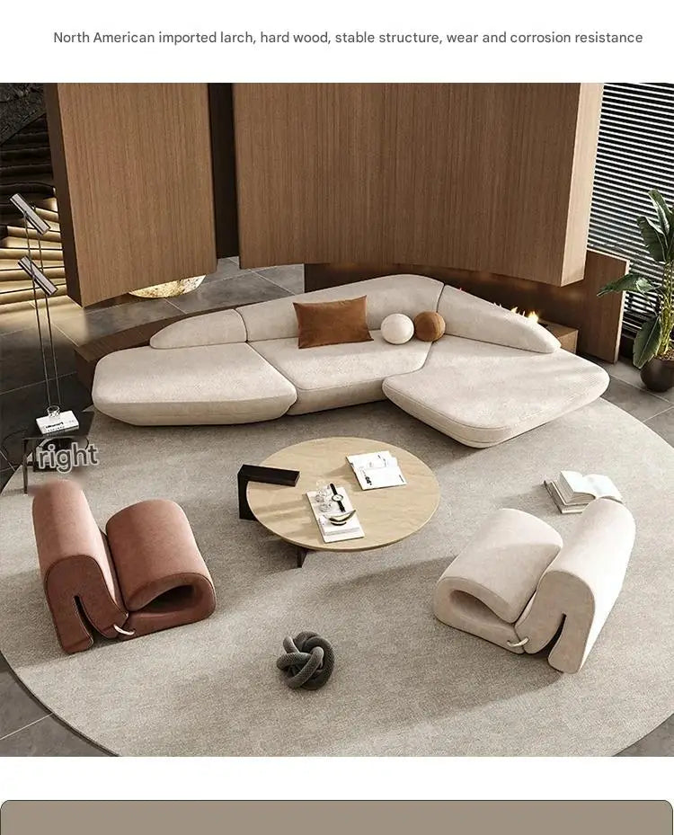 Aesthetics Curved Luxury Sofa Leisure Reception Corner Cute Sofa Office Negotiation Designer Art Muebles Entrance Hall Furniture