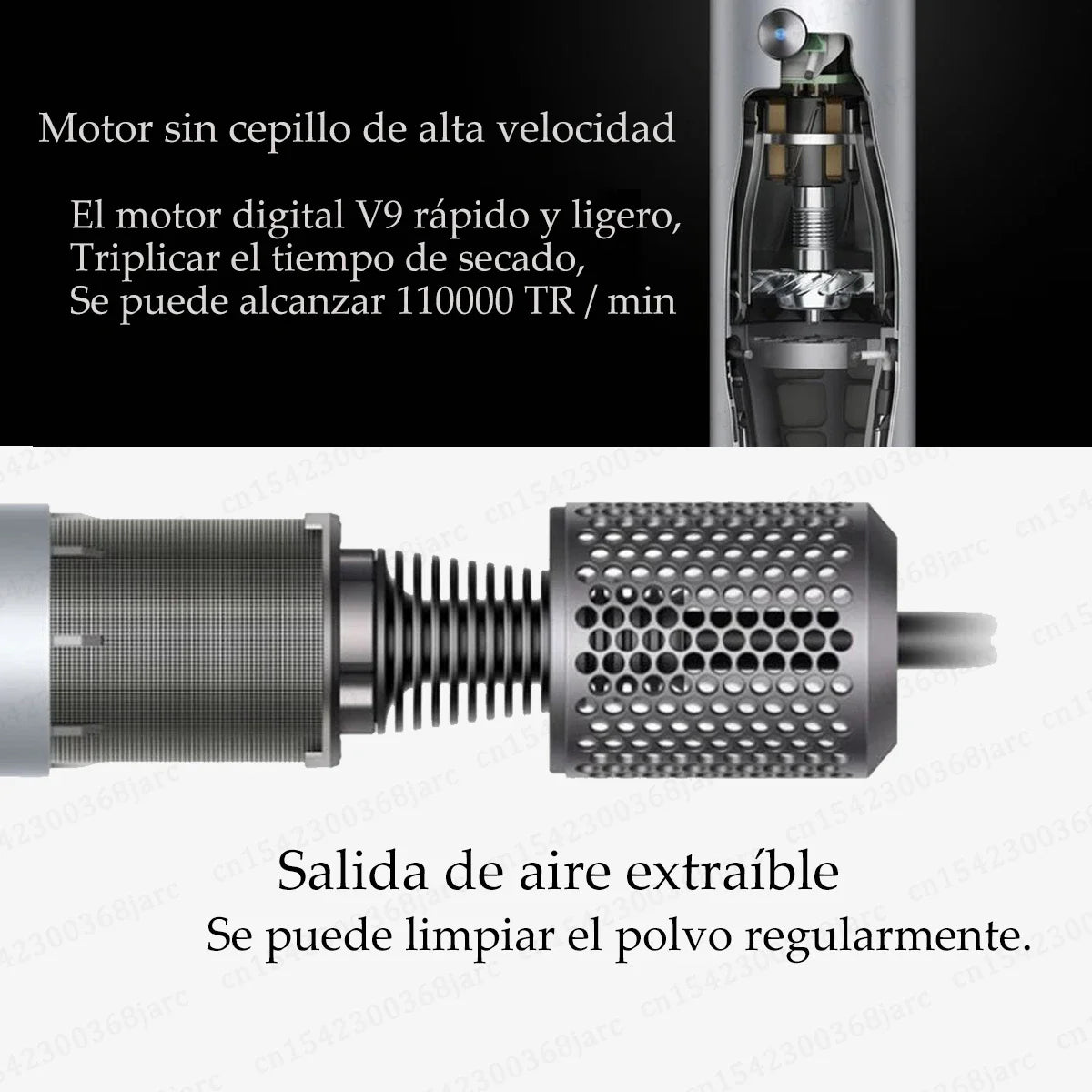 SenCiciMen Professinal Hair Dryer Negative Ion Blow Dryer Quick Dry Leafless Hairdryer Salon Home Constant Temperature Hair Care