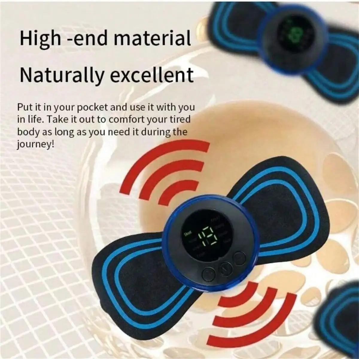 Ems Electric Pulse Neck Massager With 8 Massage Modes, 19 Levels Of Intensity, Deep Relaxation Massage Pads