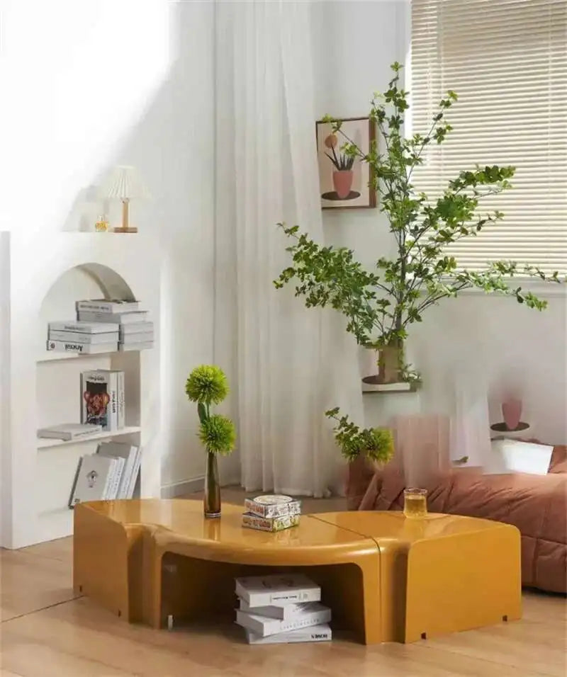 Nordic Round Color Side Table Creative ABS Plastic Coffee Tables Designer Living Room Furniture Modern Home Storage Corner Table